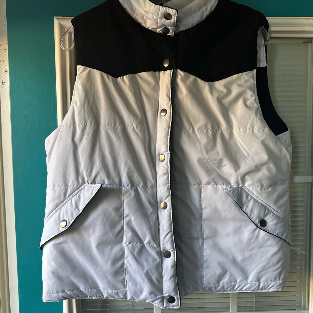 Stylish Black and White reversible Women's Vest